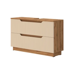 Underskab til badeværelse Lotta Eg/kashmir stribet 99.4 x 62.5 cm med 2 skuffer Vicco