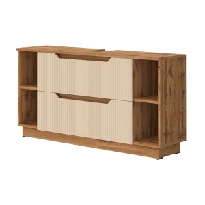 Underskab til badeværelse Lotta Eg/kashmir stribet 119.2 x 62.5 cm med 2 skuffer Vicco
