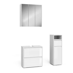 Meubles bain Majest Blanc 3 parties Vicco