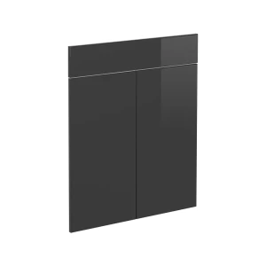 Frente de cozinha R-Line Antracite alto brilho 59.6x70.8 cm frente de móvel para armário inferior com gavetas Vicco