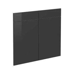 Küchenfront R-Line Anthrazit Hochglanz 79.2 x 70.8 cm Möbelfront für den Schubladenunterschrank Vicco