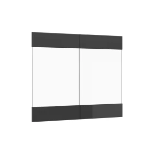 Køkkenfront R-Line Antracit højglans 79.2 x 59 cm møbelfront til vægskab med glas Vicco