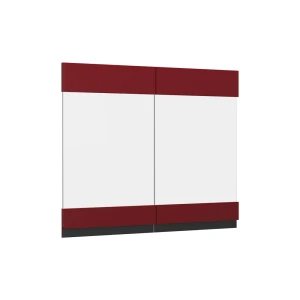 Køkkenfront R-Line Rød 79.2 x 59 cm møbelfront til vægskab med glas Vicco