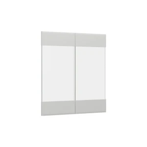 Køkkenfront R-Line Hvid landhus 59.2 x 59 cm møbelfront til vægskab med glas Vicco