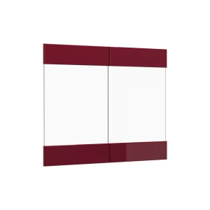 Køkkenfront R-Line Rød højglans 79.2 x 59 cm møbelfront til vægskab med glas Vicco