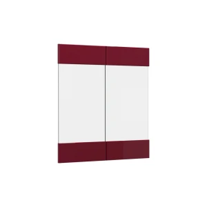 Køkkenfront R-Line Rød højglans 59.2 x 59 cm møbelfront til vægskab med glas Vicco