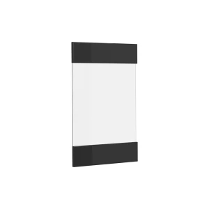 Køkkenfront R-Line Sort højglans 39.6 x 59 cm møbelfront til vægskab med glas Vicco
