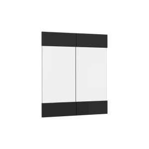 Køkkenfront R-Line Sort højglans 59.2 x 59 cm møbelfront til vægskab med glas Vicco