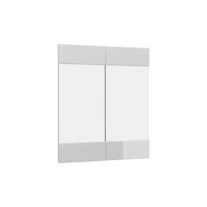 Køkkenfront R-Line Hvid højglans 59.2 x 59 cm møbelfront til vægskab med glas Vicco