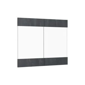 Küchenfront R-Line Schwarz Beton 79.2 x 59 cm Möbelfront für den Hängeglasschrank Vicco