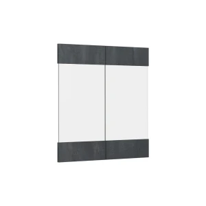 Küchenfront R-Line Schwarz Beton 59.2 x 59 cm Möbelfront für den Hängeglasschrank Vicco