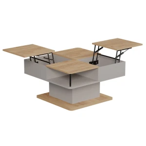 Sofabord Movira Beige 80 x 45 cm med opbevaringsrum Vicco