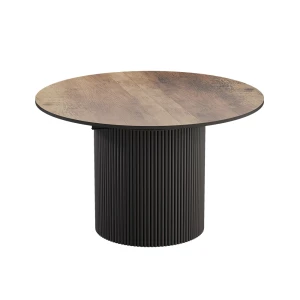 Esstisch Calero Eiche rustikal/Schwarz 120-200 x 60 cm ausziehbar Vicco