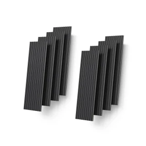 Wandpaneele Grivola Schwarz 8 Stück livinity®