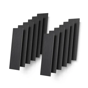 Wandpaneele Grivola Schwarz 12 Stück livinity®