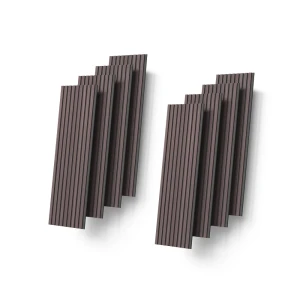 Wandpaneele Grivola Nussbaum/Braun 8 Stück livinity®