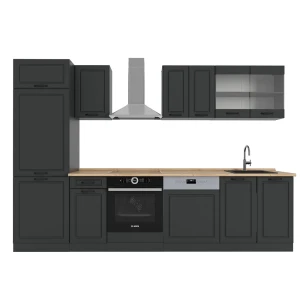 Køkkenrække R-Line Antracit landhus/antracit 300 cm , BP Eg Vicco