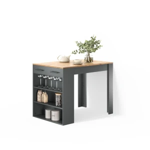 Esstisch  Regusa Anthrazit/Goldkraft Eiche 67 x 100 cm livinity®