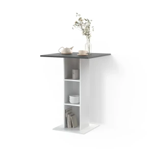 Bartisch Regusa Anthrazit/Weiß 75 x 75 cm livinity®
