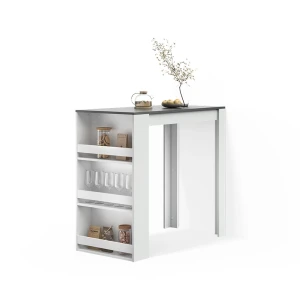Bartisch Regusa Weiß/Anthrazit 57 x 117 cm livinity®