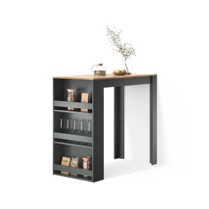 Bartisch Regusa Goldkraft Eiche/Anthrazit 57 x 117 cm livinity®
