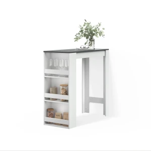 Bartisch Regusa Weiß/Anthrazit 45 x 110 cm livinity®