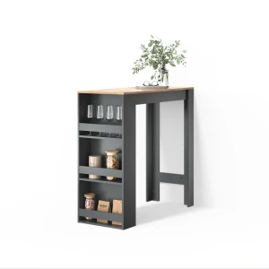 Bartisch Regusa Anthrazit/Goldkraft Eiche 45 x 110 cm livinity®