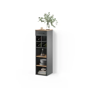 Weinregal Regusa Goldkraft Eiche/Anthrazit 30 x 106 cm livinity®