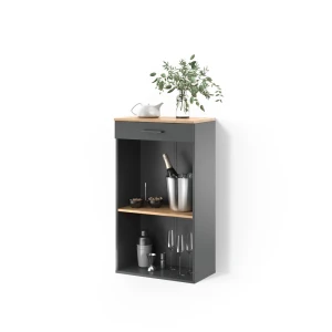 Weinregal Regusa Goldkraft Eiche/Anthrazit 60 x 106 cm livinity®