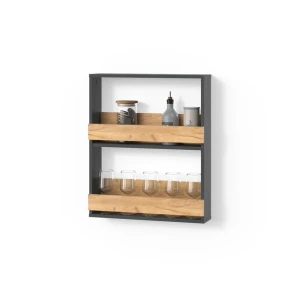 Weinglasregal Regusa Goldkraft Eiche/Anthrazit 60 x 72 cm livinity®