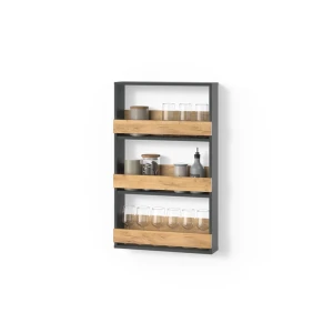 Weinglasregal Regusa Goldkraft Eiche/Anthrazit 60 x 98 cm livinity®