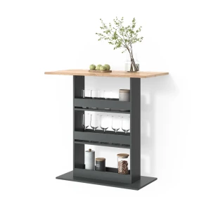 Bartisch Regusa Goldkraft Eiche/Anthrazit 110 x 55 cm livinity®