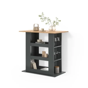 Bartisch Regusa Goldkraft Eiche/Anthrazit 110 x 65 cm livinity®