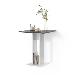 Esstisch  Regusa Weiß/Anthrazit 65 x 78 cm livinity®