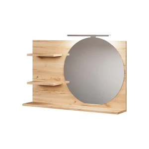 Spejlhylde Avena Eg 80 x 50 cm med 3 åbne rum Vicco