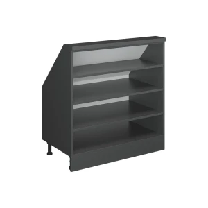 Skab til skrå væg Rion Antracit 80 x 81.6 cm med 4 rum Vicco