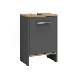 Waschbeckenunterschrank Karli Anthrazit/Goldkraft Eiche 38.2 x 57 cm mit der Tür Vicco