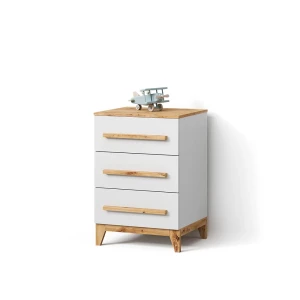 Kommode Mailo Weiß/Artisan 60 x 88 cm mit Tür livinity®