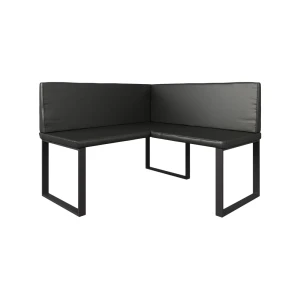 Spisestue-hjørnebænk Ravon Sort 120 x 120 cm Vicco