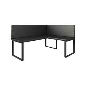 Spisestue-hjørnebænk Ravon Sort 120 x 150 cm Vicco