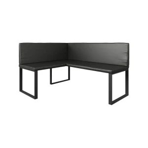 Spisestue-hjørnebænk Ravon Sort 120 x 150 cm Vicco