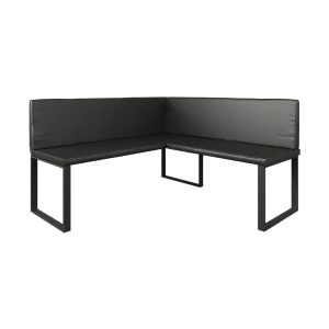 Spisestue-hjørnebænk Ravon Sort 150 x 150 cm Vicco