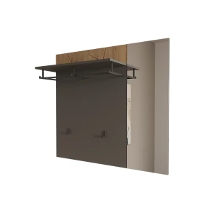 Wandgarderobe Irma Anthrazit/Artisan 106 x 95.8 cm mit Spiegel Vicco