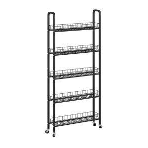 Mobil piedestal Rolivo Sort 58 x 15 cm med 5 rum Vicco