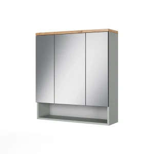 Badeværelsesskab med spejl Eden Grå/Artisan 70 x 77.5 cm med 3 spejldøre Vicco