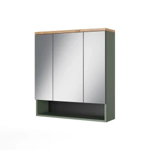 Badeværelsesskab med spejl Eden Grøn/Artisan 70 x 77.5 cm med 3 spejldøre Vicco