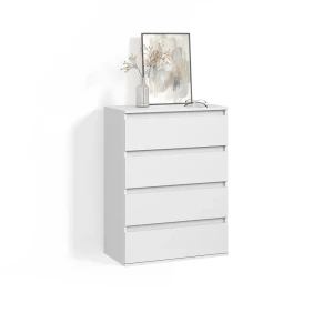 Kommode Garda Weiß 74 x 99.6 cm mit 4 Schubladen livinity®