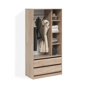 Kleiderschrank Trento Sonoma mit 2 Schubladen livinity®