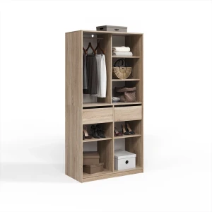 Kleiderschrank Trento Sonoma mit 2 Schubladen livinity®