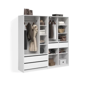 Kleiderschrank Trento Weiß 2er Set livinity®